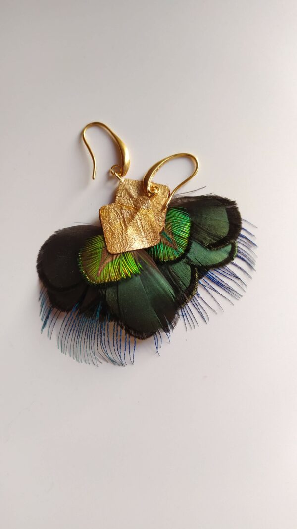 Boucles or faisan doré et pintade – Image 2