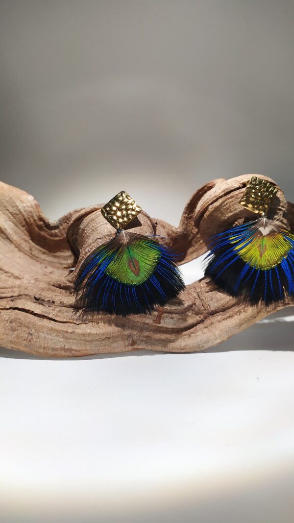 Boucles or faisan doré et pintade – Image 3