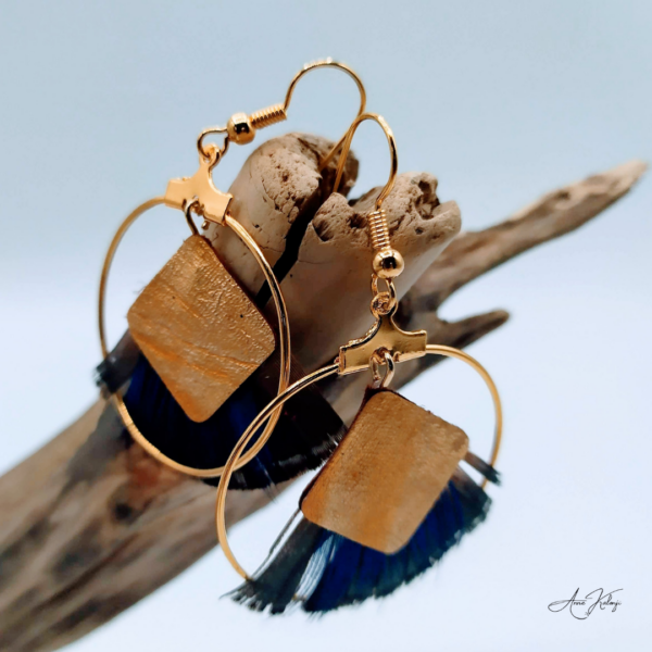 Boucles or faisan doré et pintade – Image 6